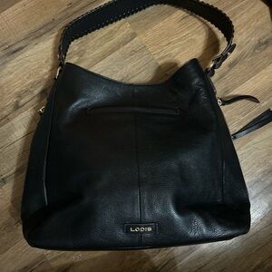 Lodis Classic Black Hobo Bag